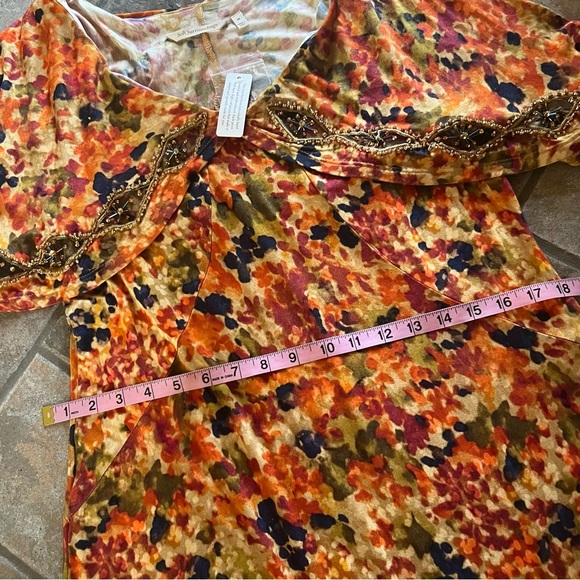 ⭐️BOGO FREE⭐️ SOFT SURROUNDINGS NWT Vibrant Floral Cape Maxi Dress - Picture 4 of 10